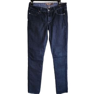 Paige Skyline Skinny Jeans‎ Womens 27 Navy Denim Straight Cotton Blend Low Rise